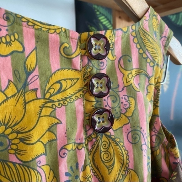 Matilda Jane Paint By Numbers Jester Red Shasta Bubble Top mixed floral print - Picture 12 of 16